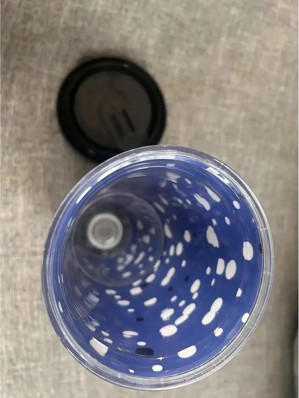 Tervis Tumbler Blue Black & White Polka Dots 24 Oz Cup Black Lid